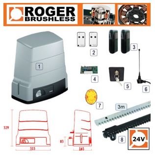 Cổng trượt tự động Roger BH30-603